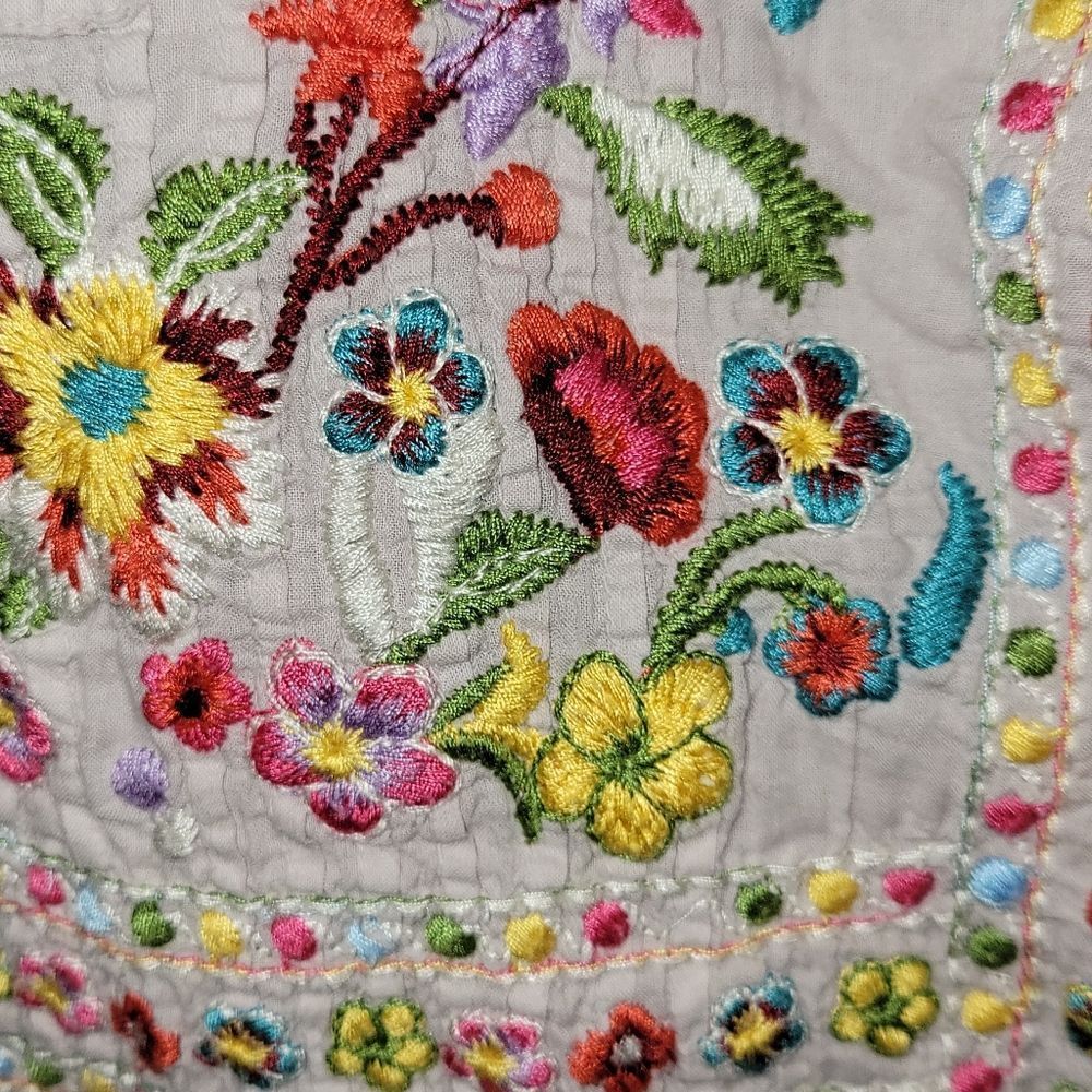 Johnny Was Embroidered Floral Tunic/Dress Size Small - Picture 3 of 5